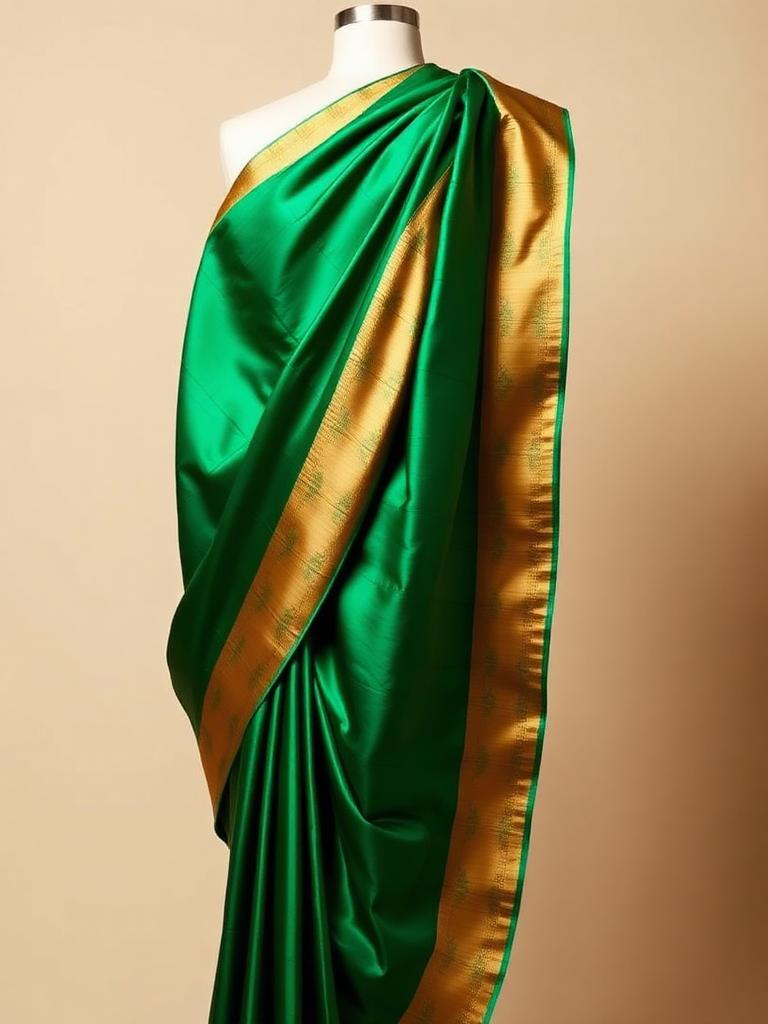Emerald Jharokha Silk Saree