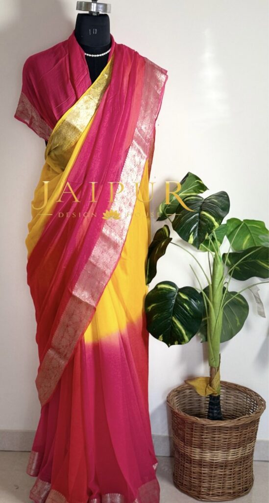 Rani Dhoop Chiffon Saree