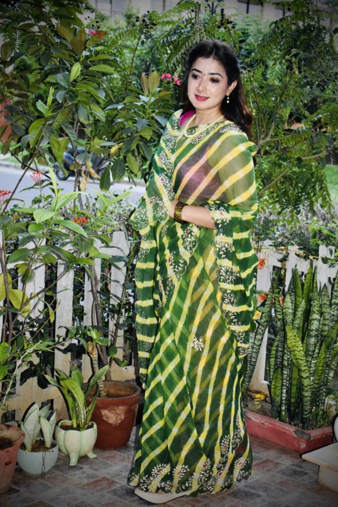 Sawan Leheriya Chiffon Saree